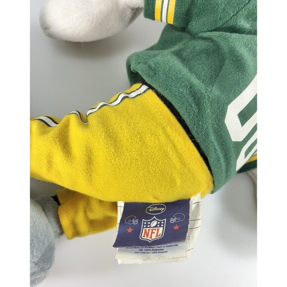 Disney NFL 16" Mickey Mouse Green Bay Packers Football Jersey Collectible Plush - Picture 11 of 11